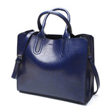 Leather Handbags Big Women Backpack