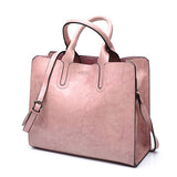 Leather Handbags Big Women Backpack