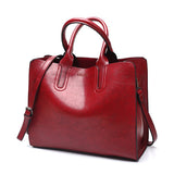 Leather Handbags Big Women Backpack